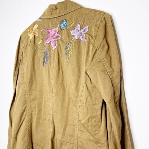 J JILL Embroidered Floral Blazer - Picture 7 of 8